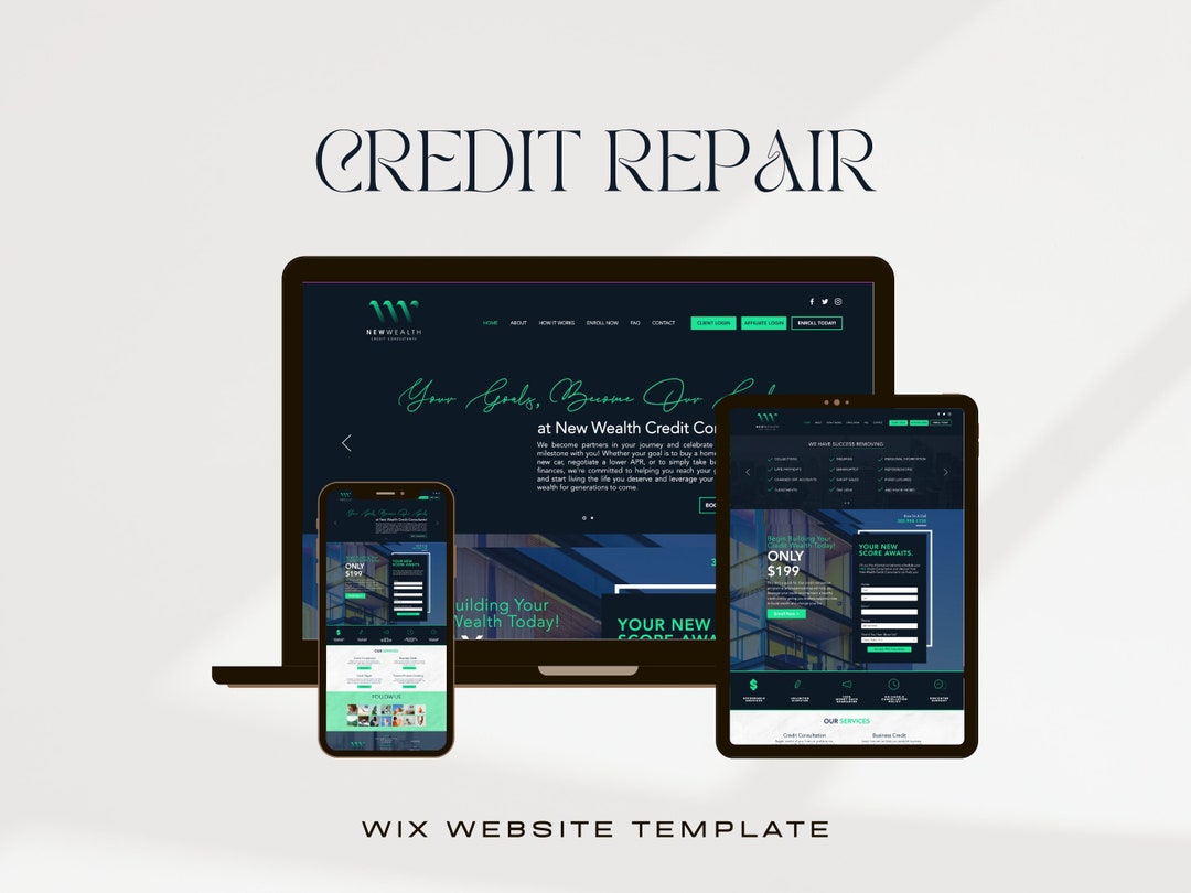 Credit Repair Wix Website Template, Custom Credit Repair Website Etsy Credit Repair Wix Website Template, Custom Credit Repair Website Etsy