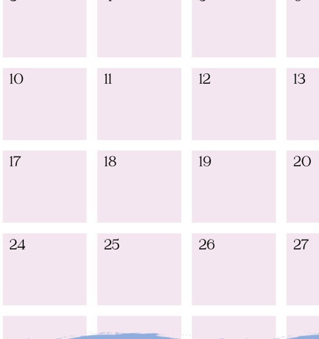 Baddie Consistency Calendar - Etsy