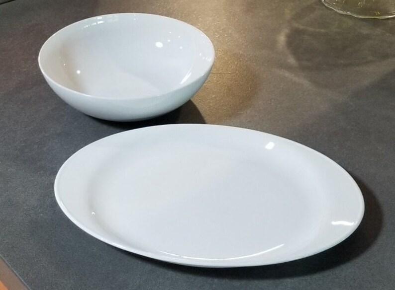 Centura by Corning White Serving Platter and Bowl Set Etsy