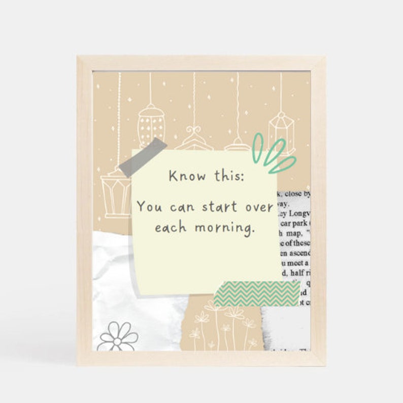 Prints Set Wall Art Set Inspirational Quotes Floral Etsy