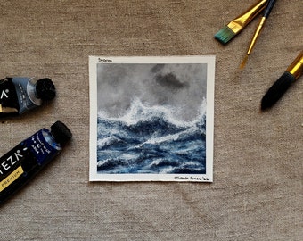 Signed Original Acrylic Painting ~ "Storm"