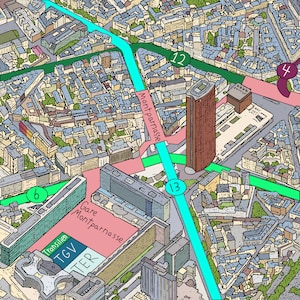 Plan de Paris 119 X 85 cm Grand plan du métro et du RER de Paris image 5