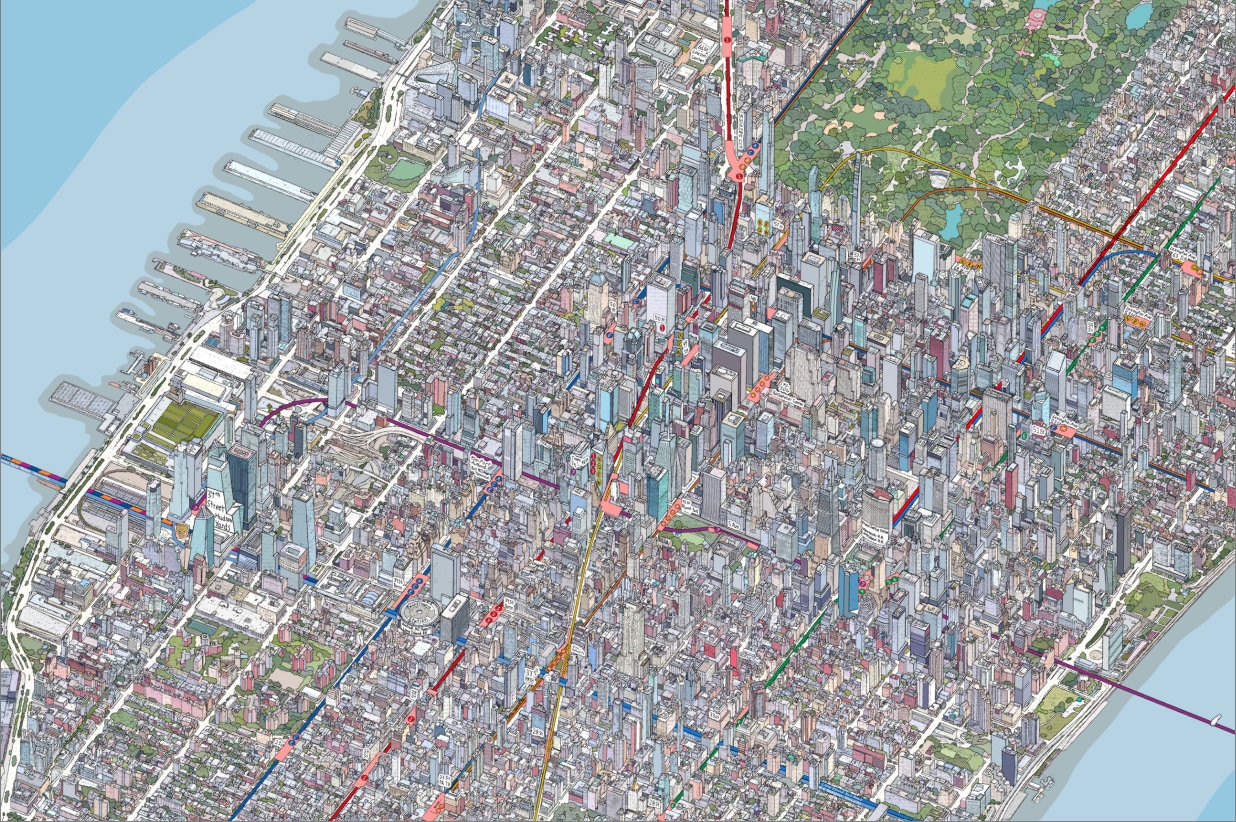 高評価レビュー Map READ City York New Subway Manhattan Midtown NYC of コレクション