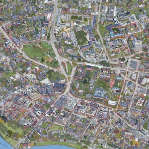 Mapa de la Universidad de Harvard - Campus principal y Harvard Square Mapa de tránsito Boston MBTA
