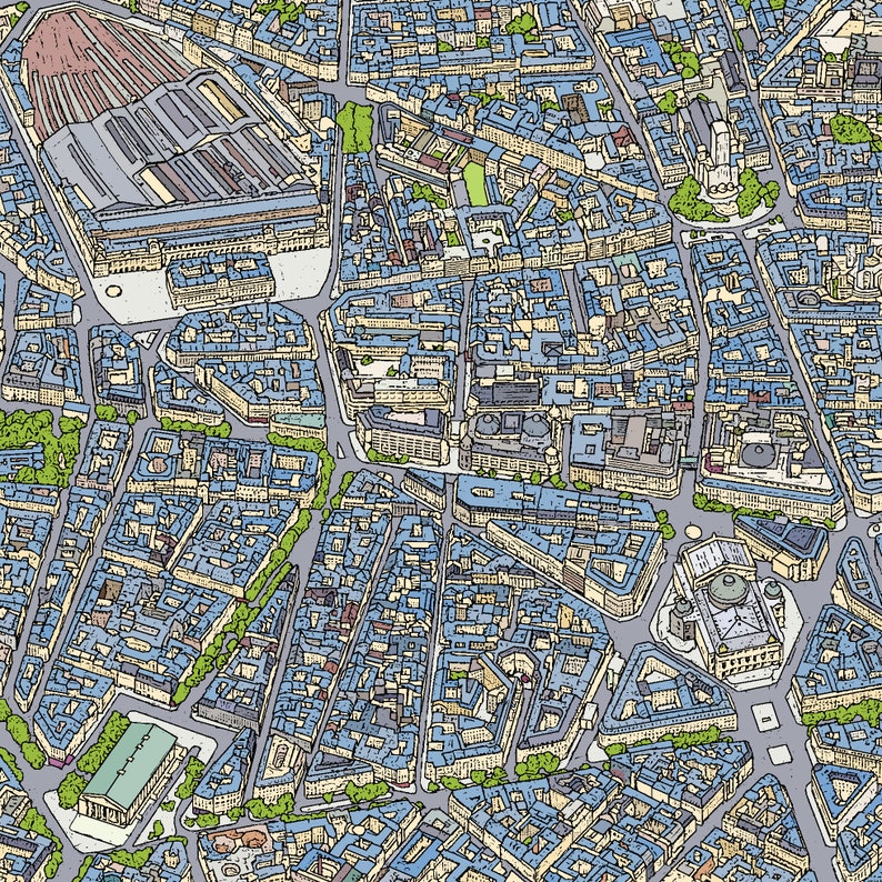 Plan de Paris 119 X 85 cm Grand plan du métro et du RER de Paris image 7
