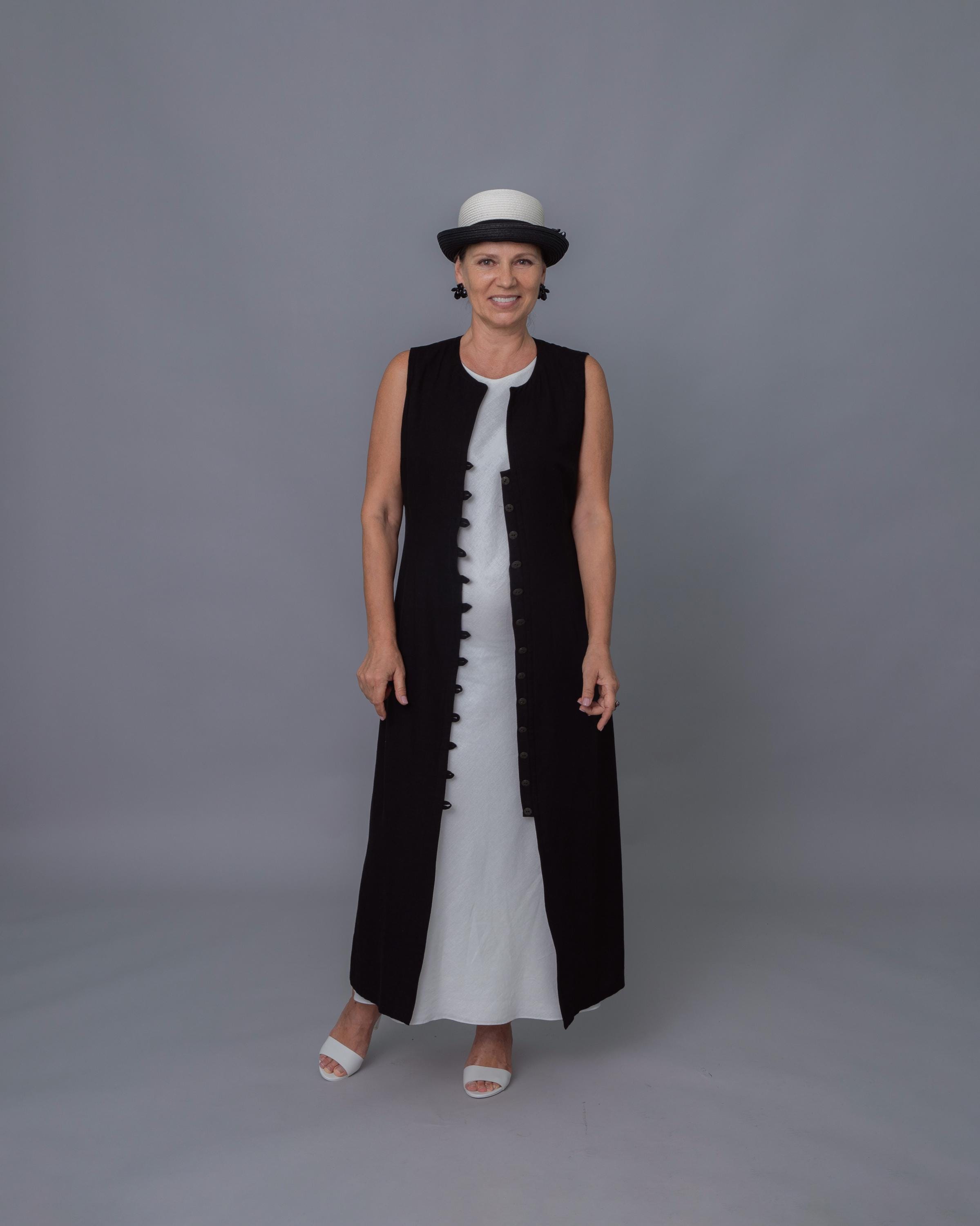 long black vest dress Threadbare Women's 2-in-1 Knitted Vest Maxi Dress in Black