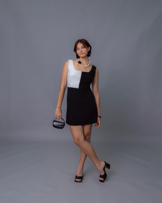 black dress casual elegant for short woman Black Mini Dress /Elegant/ Little/Evening/Casual/ Sleeveless Midi / Lined