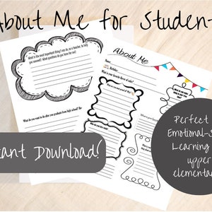 All About Me | Classroom Posters | Classroom Sign | Teacher decor | Elementary Classroom