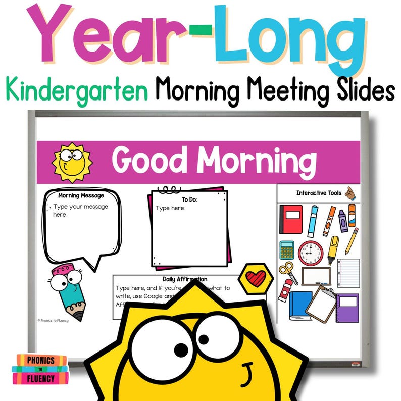 Kindergarten Morning Meeting Slides, Year-long Calendar (google Slides ...