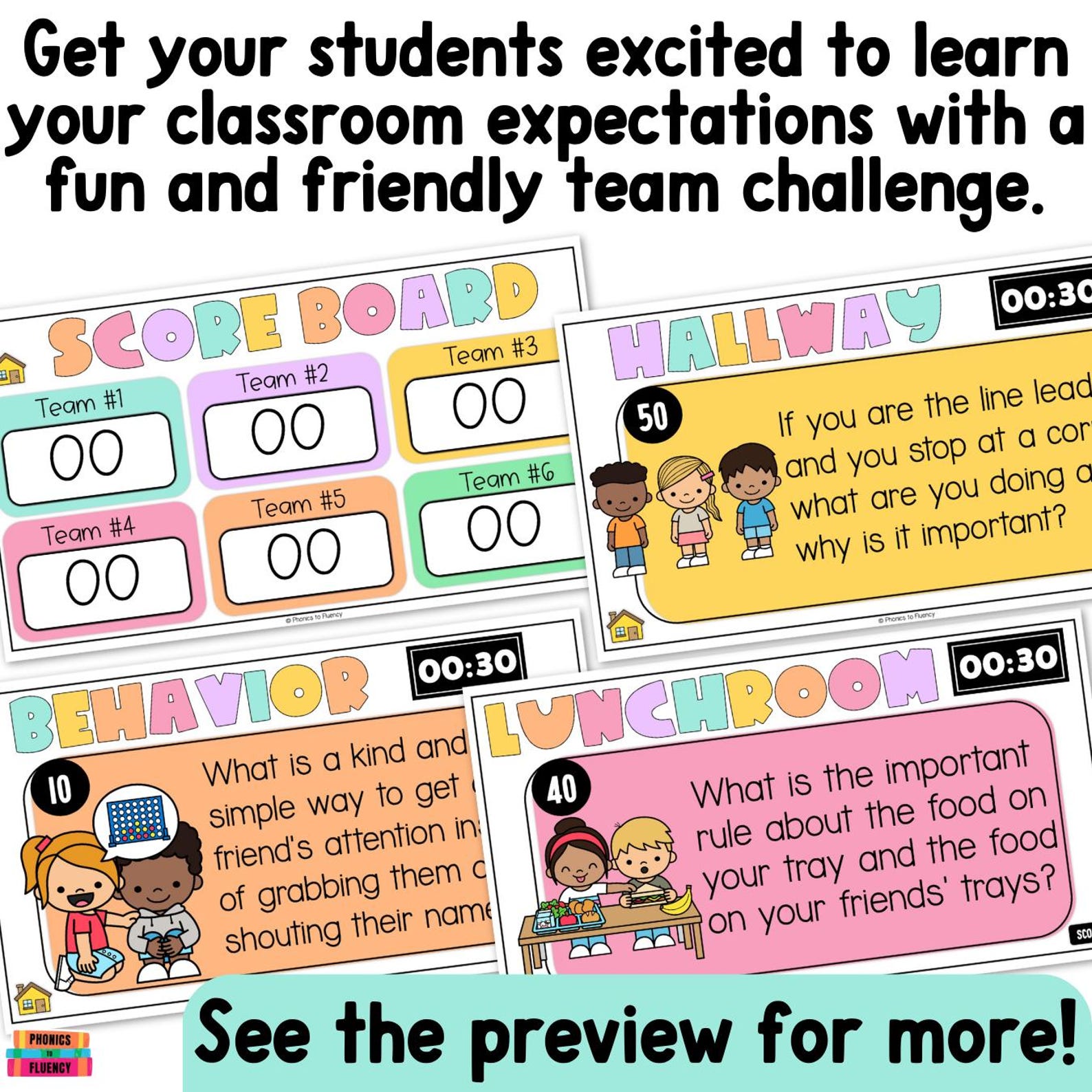 Kindergarten Classroom Game: Routines & Rules Powerpoint (editable ...