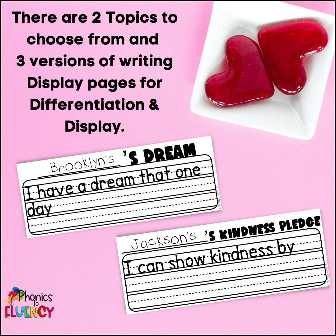 Black History Month Kindergarten Martin Luther King Craft MLK Writing