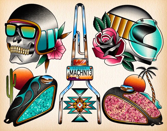 SOFTMACHINE　TATTOO FLASH　3枚セット SOFTMACHINE TATTOO FLASH 3枚セット SOFTMACHINE TATTOO FLASH 3枚