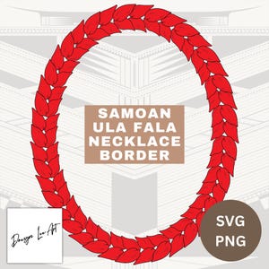 Samoan Ula Fala Necklace BORDER *Digital Download Only* SVG/PNG