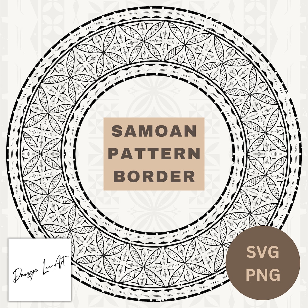 Samoan BORDER *digital Download Only* SVG/PNG - Etsy