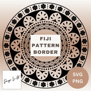 Fijian Pattern Border - PNG/SVG files *Instant digital download*