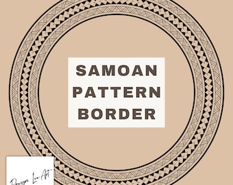 Samoan Pattern Border SVG/PNG *Digital File Only*