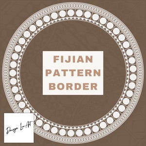 Fijian Pattern Border - PNG file *Instant digital download*