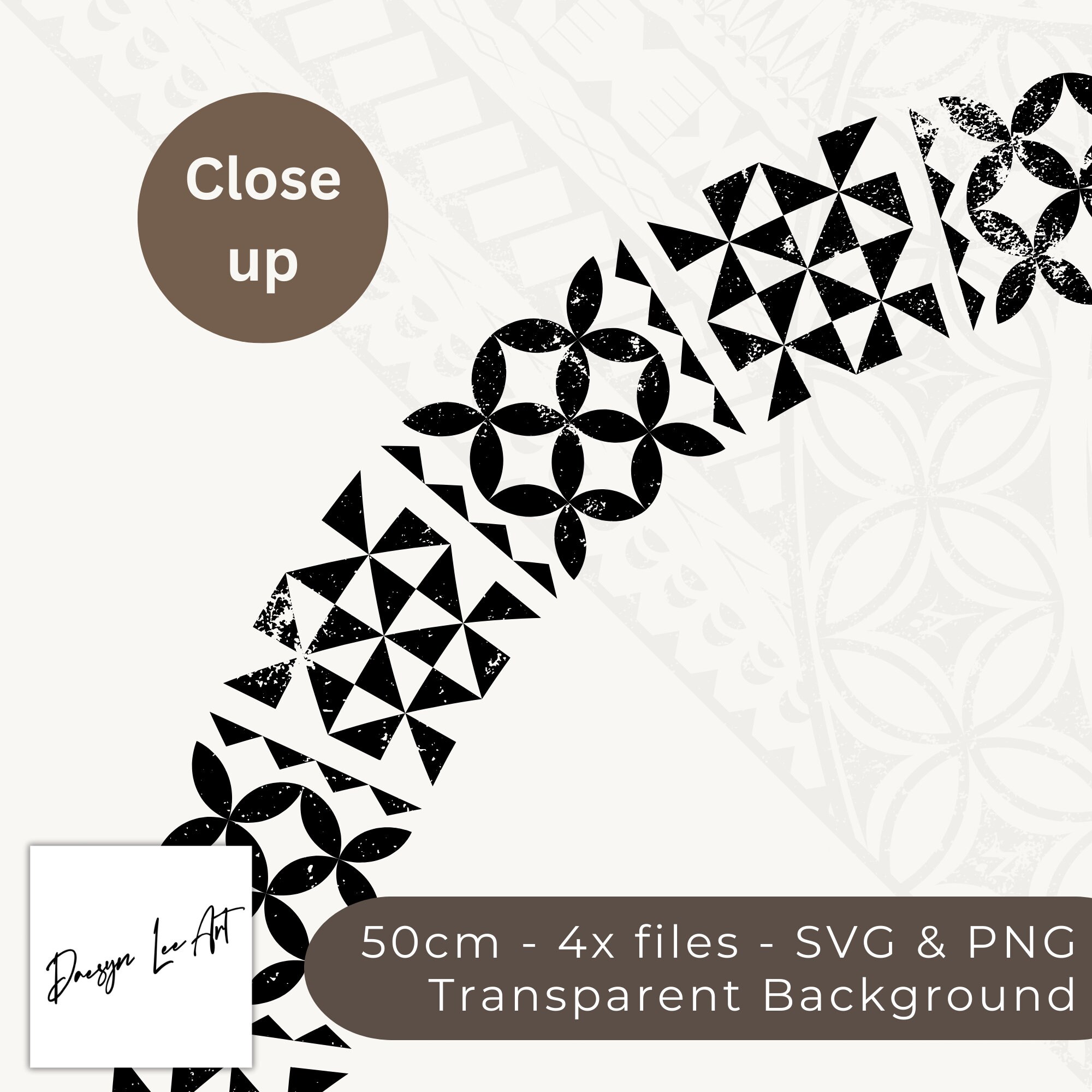 Polynesian Pattern Border Plus Free Border 50cm *instant Digital ...