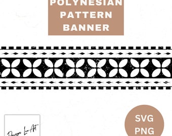 Polynesian Pattern Banner *Instant Digital download* PNG-SVG-PDF