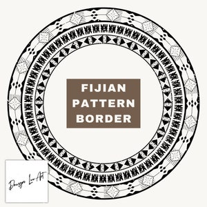 Fijian Pattern Border - PNG file *Instant digital download*