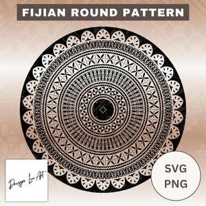 Fijian Round Pattern - PNG/SVG files *Instant digital download*