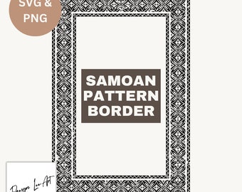 Samoan/Polynesian Rectangle - BORDER 4x6&quot; *Instant Digital Download*