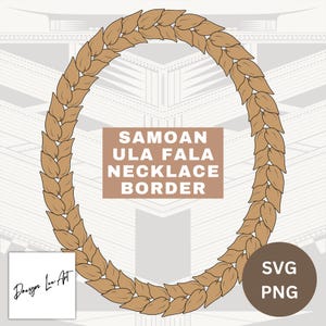 Samoan Ula Fala Necklace BORDER *Digital Download Only* SVG/PNG