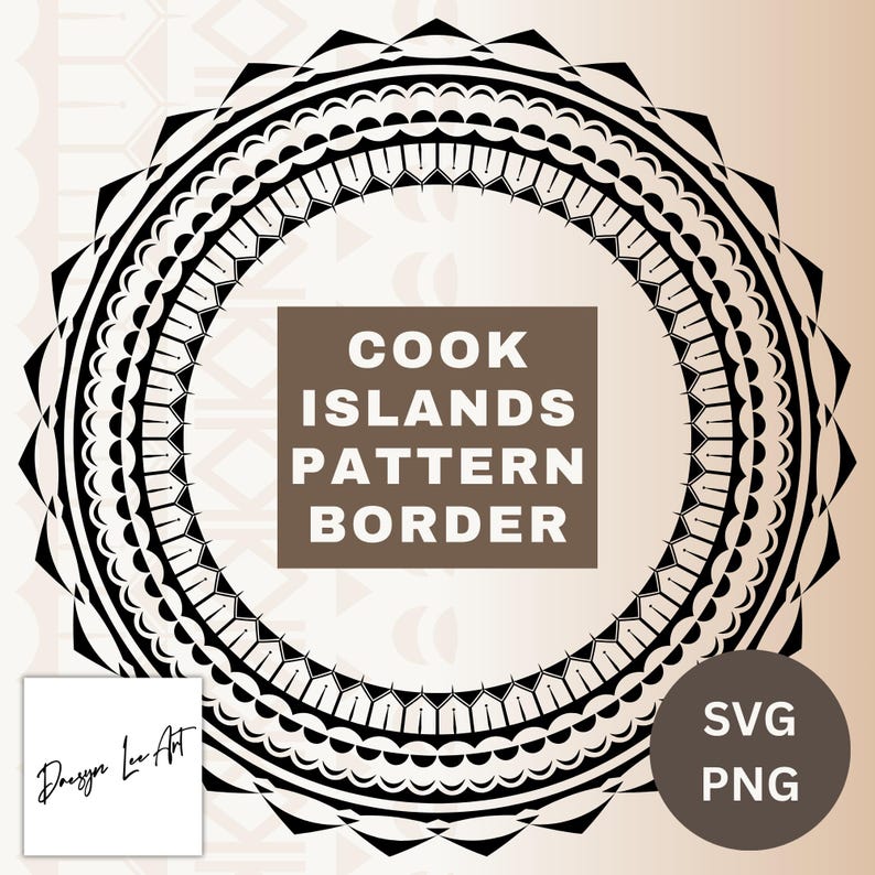 Island Computer Border Cook Islands Pattern Border *digital Files Only* - Etsy