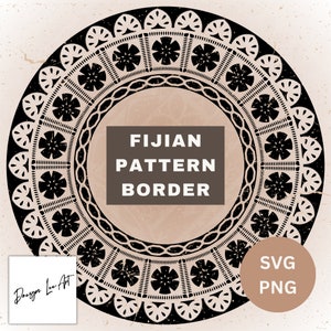 Fijian Pattern Border - PNG/SVG files *Instant digital download*