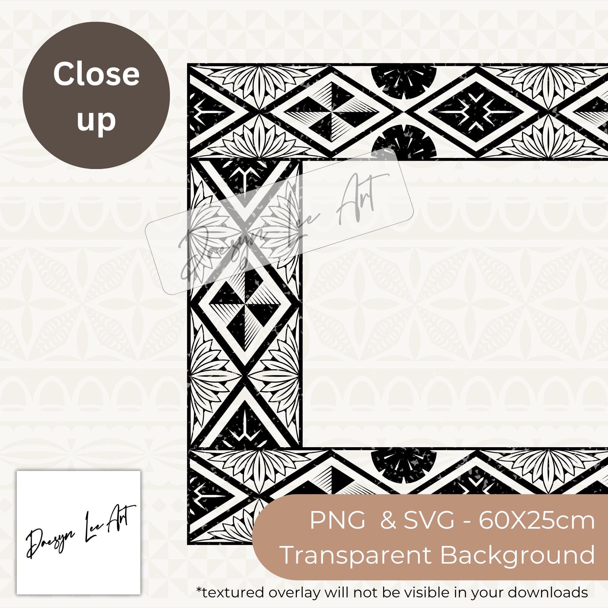 Pasifica Border Patterns Polynesian Pattern Border *instant Digital Download* PNG-SVG - Etsy