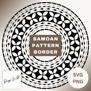 Bordure motif Samoa *Téléchargement numérique uniquement* SVG/PNG