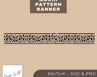 Maori-patroonbanner - direct digitaal downloaden - SVG/PNG