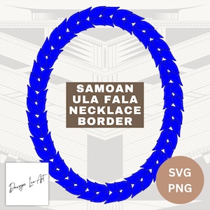 Samoan Ula Fala Necklace BORDER *Digital Download Only* SVG/PNG