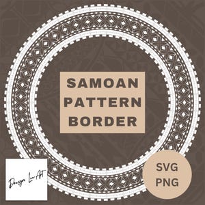 Borde con patrón samoano *Solo archivo digital* SVG/PNG