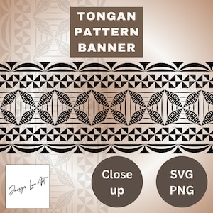 Tongan Pattern Banner 20x5inches *Digital File Only*