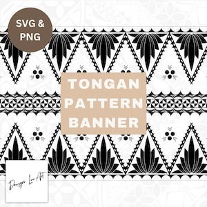 Tongan Pattern Banner 50x100cm *Digital File Only*