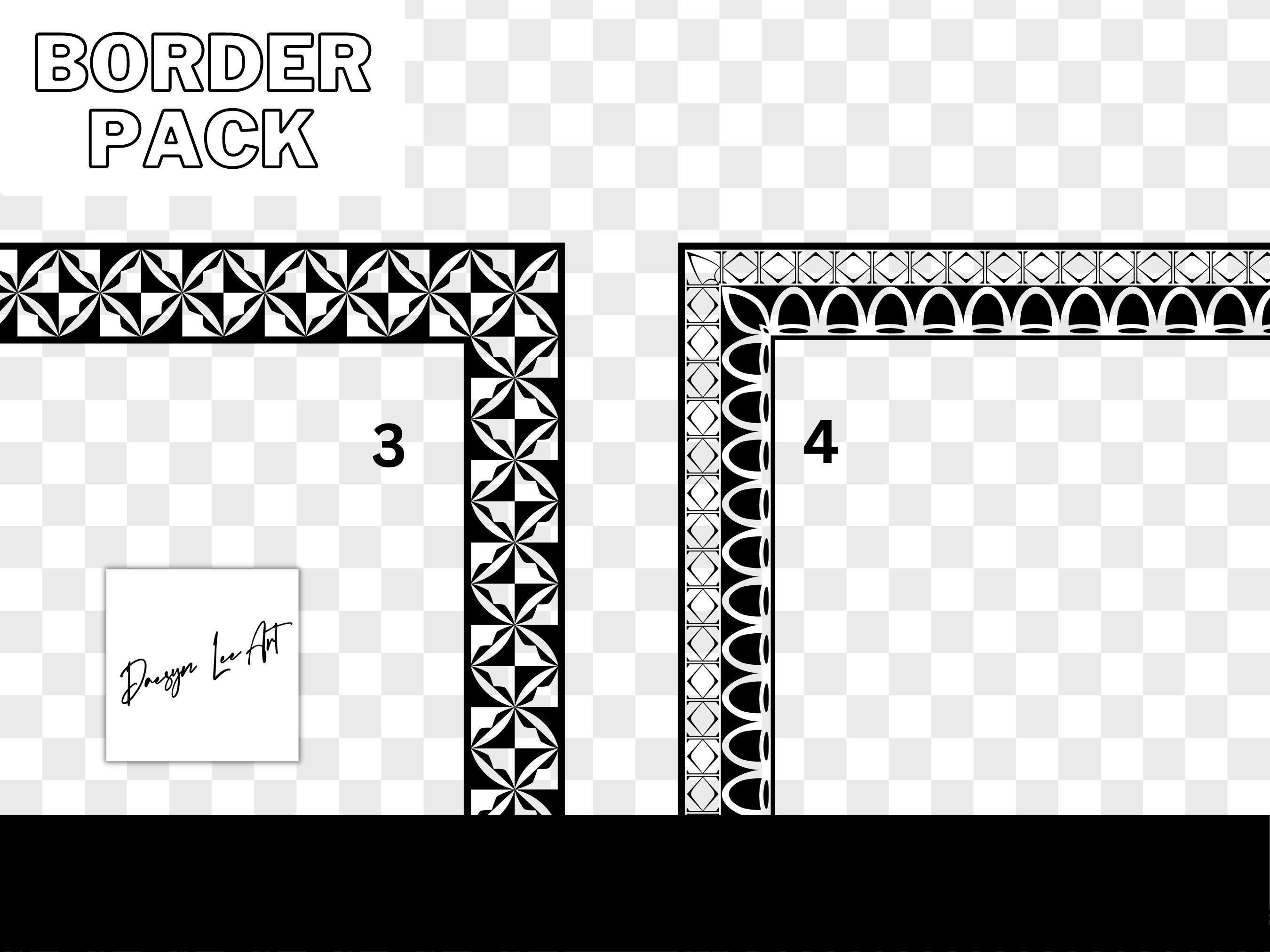 Tongan Square Border Pack 10x Borders digital ZIP File Etsy Australia