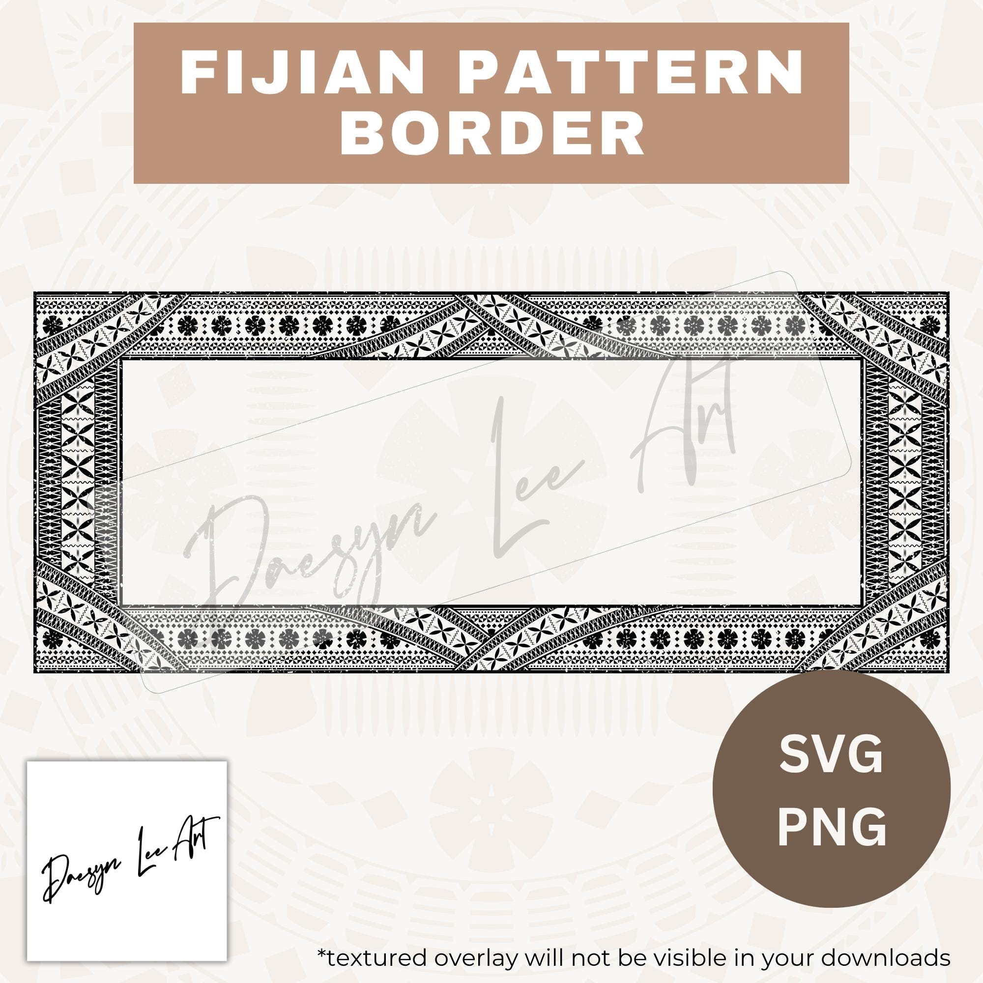 Fijian Pattern Border - PNG/SVG Files *instant Digital Download* - Etsy ...