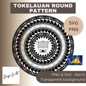 Tokelauan Round Pattern *Instant Digital Download* SVG/PNG