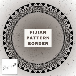 Fijian Pattern Border - PNG file *Instant digital download*