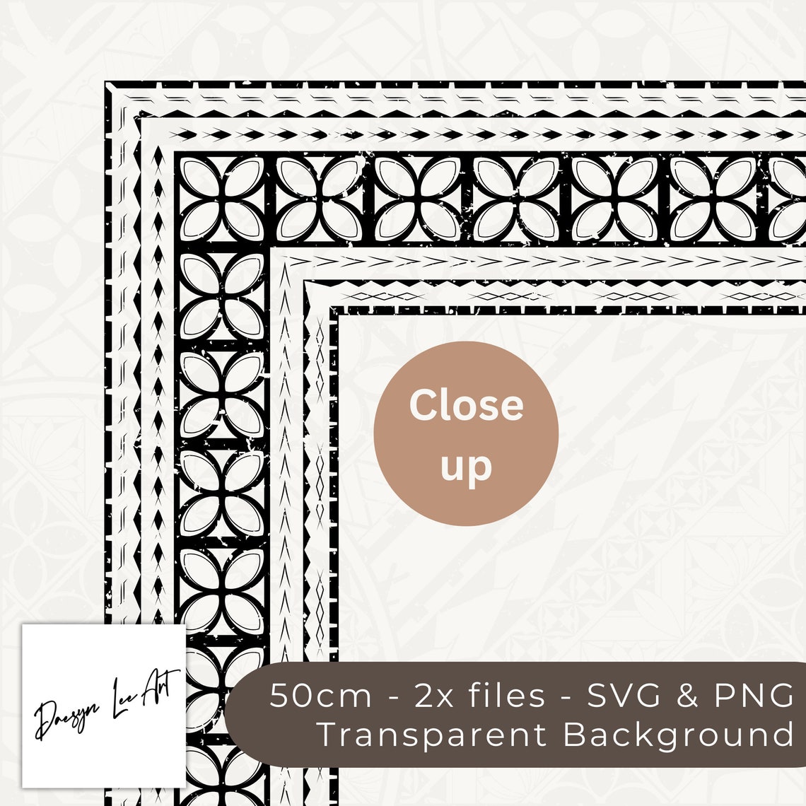 Samoan Pattern Border 50cm *instant Digital Download* - Etsy
