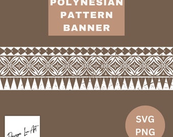 Polynesian Pattern Banner *Instant Digital download* PNG-SVG