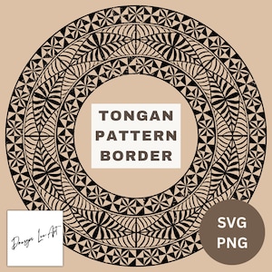 Tongan Border 50cm SVG/PNG *Instant Digital Download*