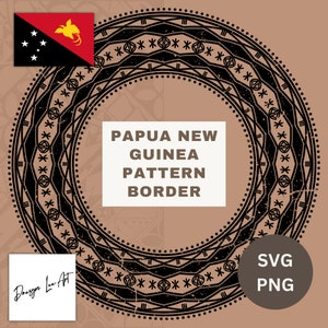 Papua-Neuguinea Muster Rand SVG / PNG * Nur digitale Datei *