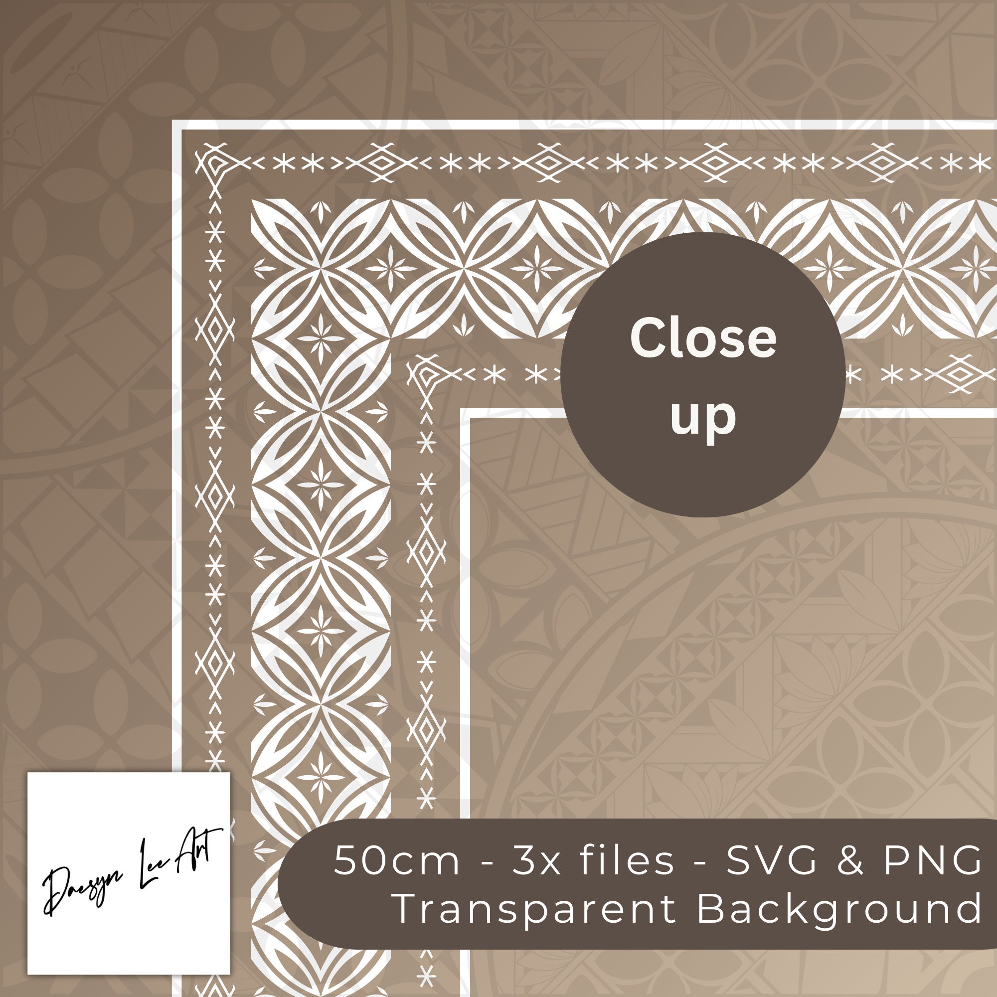 Samoan Pattern Border 50cm *instant Digital Download* - Etsy