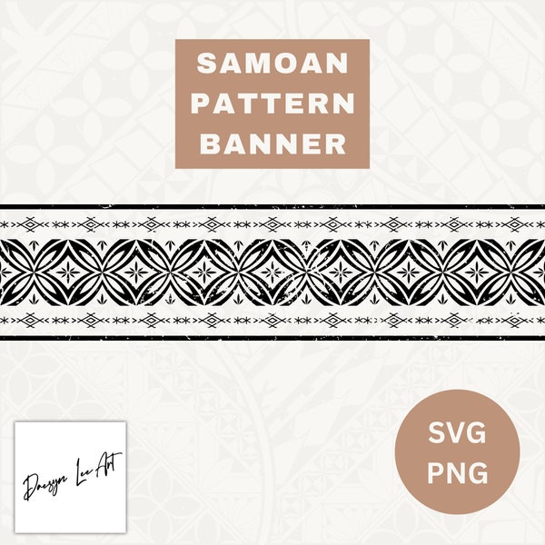 Samoan Pattern Banner *Digital Download Only* SVG/PNG