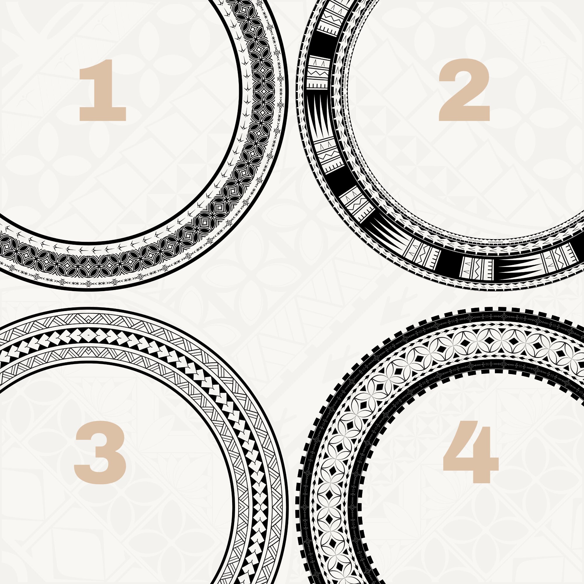 Samoan Border 10 Pack*zip File*instant Digital Download* - Etsy