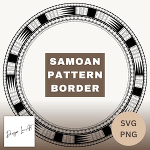 Samoan Pattern BORDER 50cm *Instant Digital Download Only*