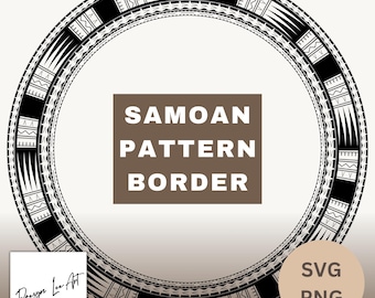Samoan Pattern BORDER 50cm *Instant Digital Download Only*