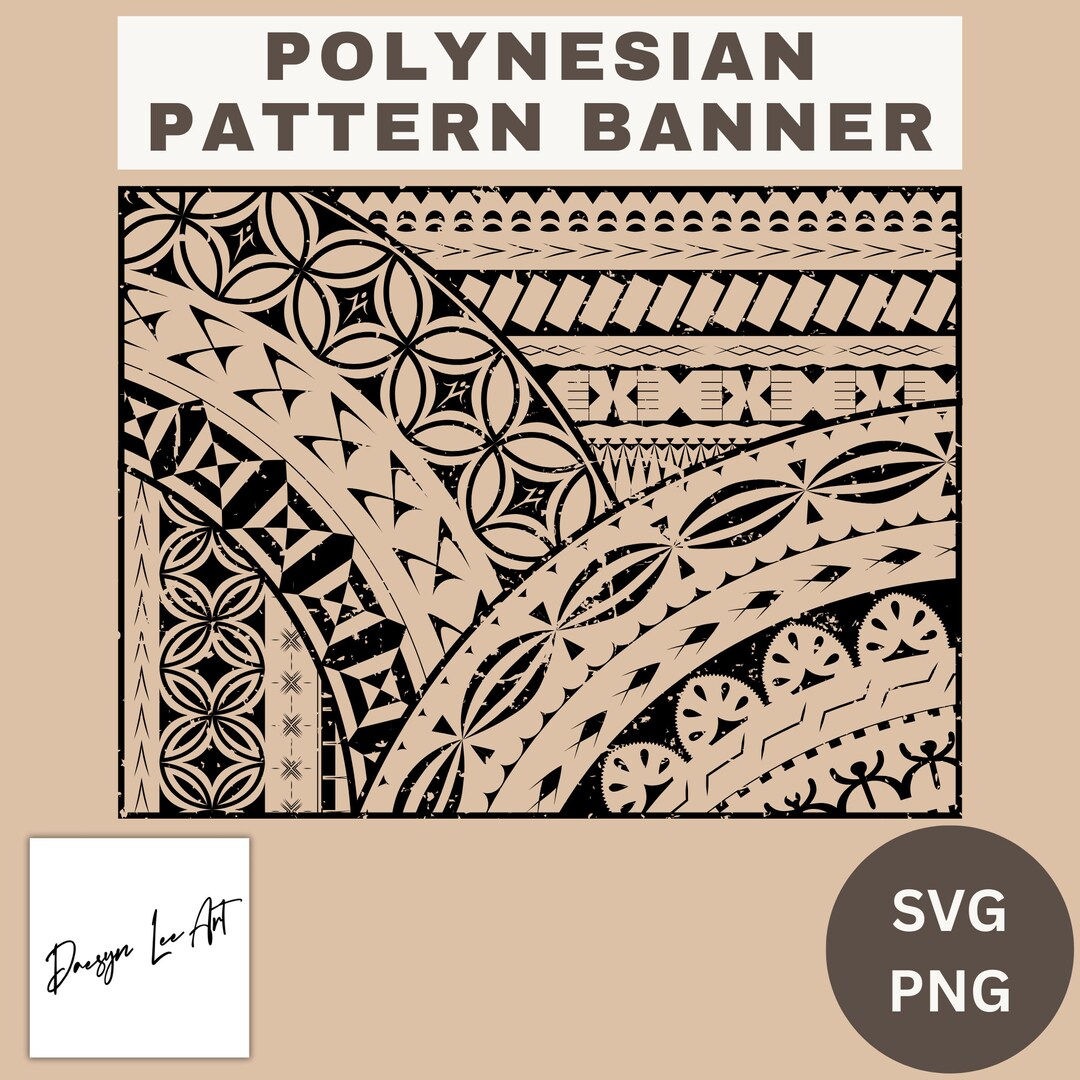 Polynesian Pattern Banner *instant Digital Download* PNG-SVG - Etsy